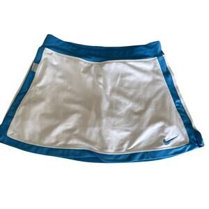 Nike Drifit Skort Girls Size Small White Blue Trim Athletic